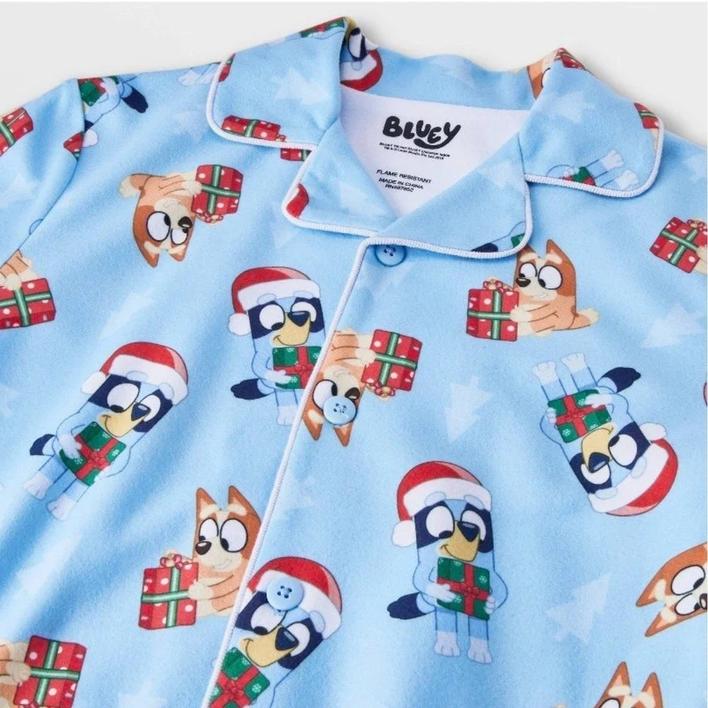 Unisex Girls/boys Bluey Christmas Holiday‎ pajamas Size Large 12-14